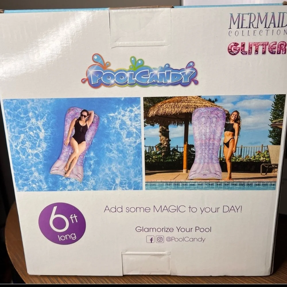 PoolCandy Mermaid Tail Pool Raft - Picture 4 of 4